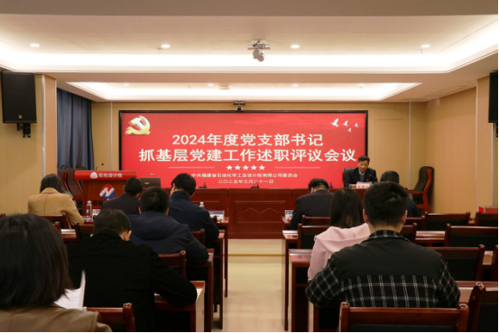 石化设计院召开2024年度党支部书记抓基层党建工作述职评议会议(图1)